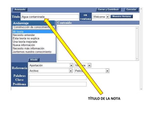 TÍTULO DE LA NOTA Andamiaje 