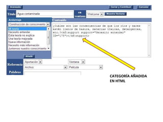 CATEGORÍA AÑADIDA EN HTML Andamiaje 