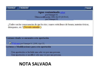 NOTA SALVADA 