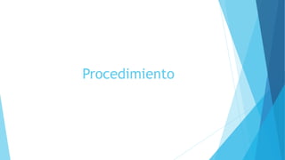 Procedimiento
 