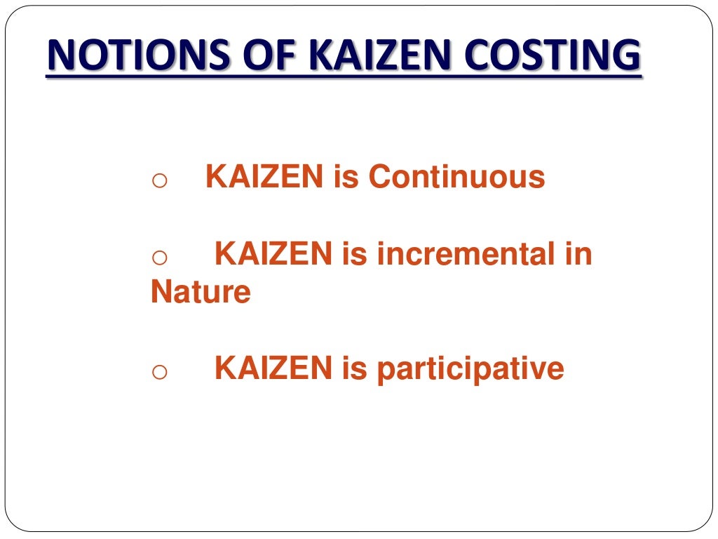 Kaizen costing