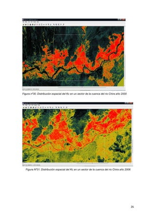 26
Figura nº30. Distribución espacial del Kc en un sector de la cuenca del rio Chira año 2000
Figura Nº31. Distribución espacial del Kc en un sector de la cuenca del rio Chira año 2006
 