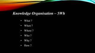 Knowledge and curriculum : Basis of knowledge organisation | PDF