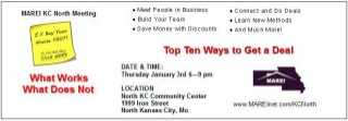 NEW Monthly Meeting  Kansas City North Real Estate Professionals - January 3rd 2012