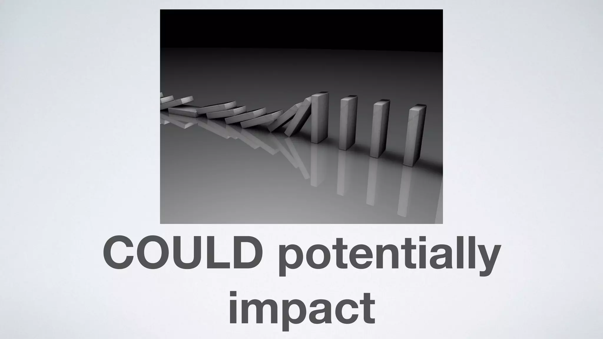 COULD potentially  
impact
 