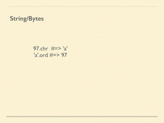 Byte manipulation in ruby | PDF
