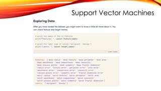Support Vector Machines
 
