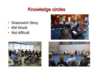 Knowledge circles Greenwich Story KM World Not difficult 