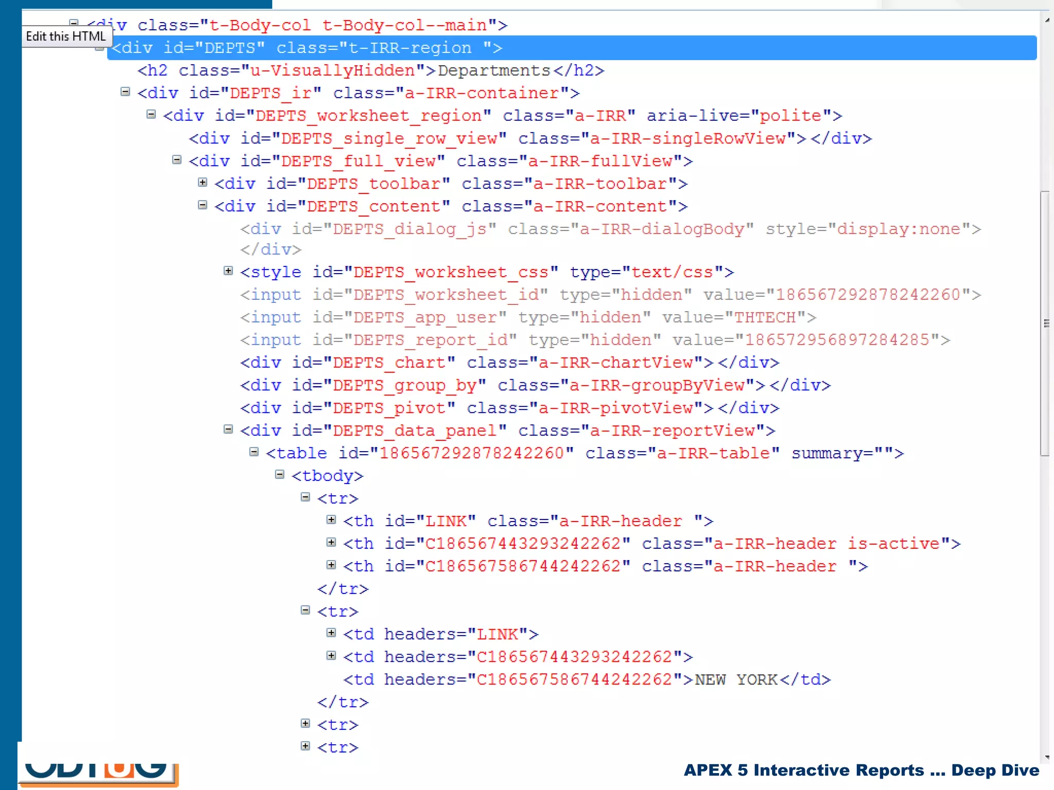 TH Technology
APEX 5 Interactive Reports … Deep Dive
 