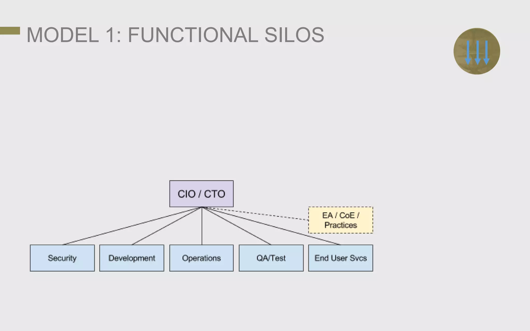MODEL 1: FUNCTIONAL SILOS
 