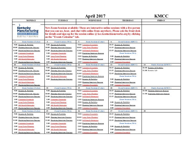 kentucky manufacturing career center calendar april 2017 kentuckiana works louisville ky