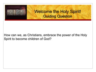 Kcc module embrace the power of the holy spirit!