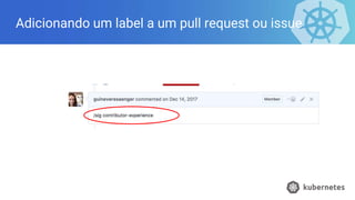 Adicionando um label a um pull request ou issue
 