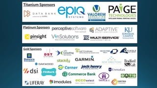 Titanium Sponsors
Platinum Sponsors
Gold Sponsors
 