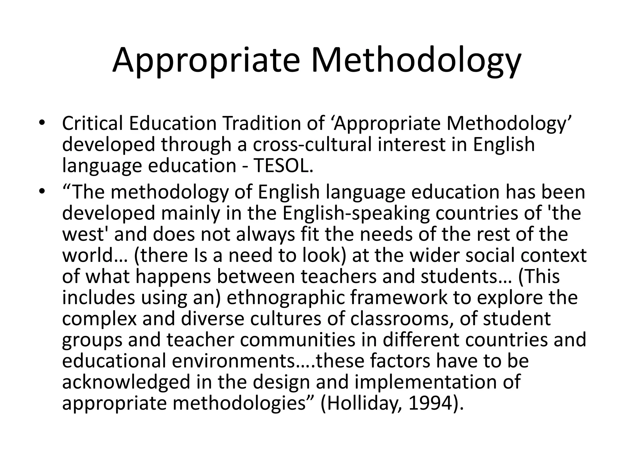 Paradigm humility and appropriate methodology in Global Mental Health ...