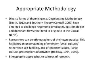 Paradigm humility and appropriate methodology in Global Mental Health | PPT