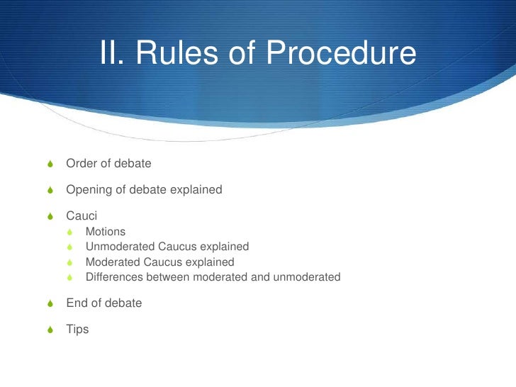 KCL MUN Introduction to Rules of Procedure (11/10/2011)