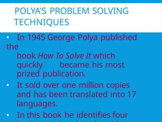 Mastering Polya’s Four-Step Problem Solving Method for Effective ...