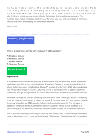 KCNA Certification: Kubernetes and Cloud Native Associate Exam Guide | PDF