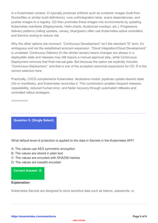 KCNA Certification: Kubernetes and Cloud Native Associate Exam Guide | PDF