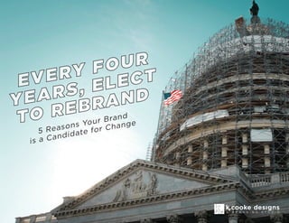 5 Reasons Your Brand
is a Candidate for Change
EVERY FOUR
YEARS, ELECT
TO REBRAND
 
