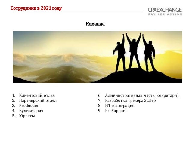 Сотрудники в 2021 году
Команда
 