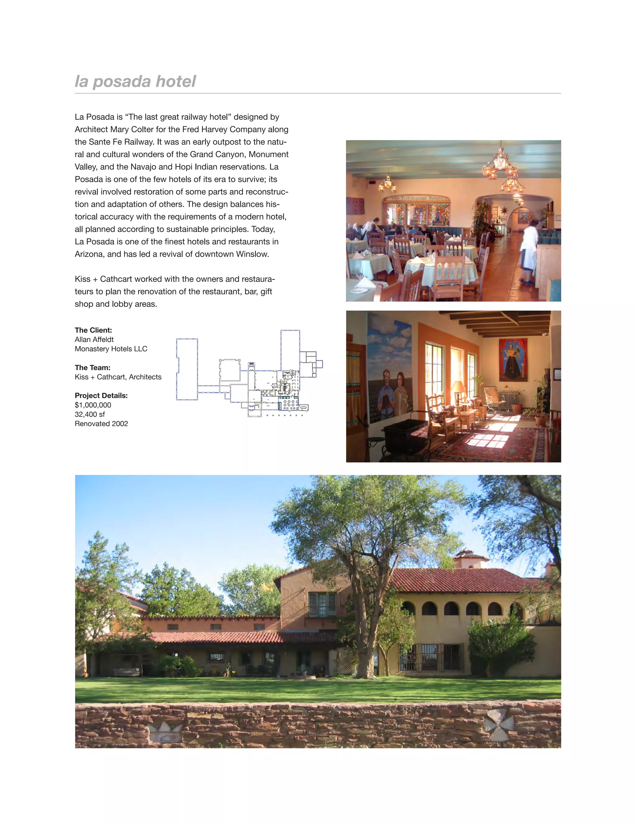 la     posada              hotel
route   6 6, w i n s l o w,   arizona
 