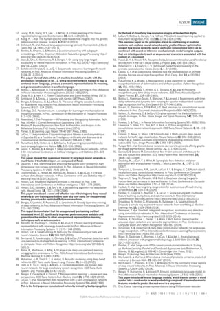 12. Leung, M. K., Xiong, H. Y., Lee, L. J. & Frey, B. J. Deep learning of the tissue-
regulated splicing code. Bioinformatics 30, i121–i129 (2014).
13. Xiong, H. Y. et al. The human splicing code reveals new insights into the genetic
determinants of disease. Science 347, 6218 (2015).
14. Collobert, R., et al. Natural language processing (almost) from scratch. J. Mach.
Learn. Res. 12, 2493–2537 (2011).
15. Bordes, A., Chopra, S. & Weston, J. Question answering with subgraph
embeddings. In Proc. Empirical Methods in Natural Language Processing http://
arxiv.org/abs/1406.3676v3 (2014).
16. Jean, S., Cho, K., Memisevic, R. & Bengio, Y. On using very large target
vocabulary for neural machine translation. In Proc. ACL-IJCNLP http://arxiv.org/
abs/1412.2007 (2015).
17. Sutskever, I. Vinyals, O. & Le. Q. V. Sequence to sequence learning with neural
networks. In Proc. Advances in Neural Information Processing Systems 27
3104–3112 (2014).
This paper showed state-of-the-art machine translation results with the
architecture introduced in ref. 72, with a recurrent network trained to read a
sentence in one language, produce a semantic representation of its meaning,
and generate a translation in another language.
18. Bottou, L. & Bousquet, O. The tradeoffs of large scale learning. In Proc. Advances
in Neural Information Processing Systems 20 161–168 (2007).
19. Duda, R. O. & Hart, P. E. Pattern Classiﬁcation and Scene Analysis (Wiley, 1973).
20. Schölkopf, B. & Smola, A. Learning with Kernels (MIT Press, 2002).
21. Bengio, Y., Delalleau, O. & Le Roux, N. The curse of highly variable functions
for local kernel machines. In Proc. Advances in Neural Information Processing
Systems 18 107–114 (2005).
22. Selfridge, O. G. Pandemonium: a paradigm for learning in mechanisation of
thought processes. In Proc. Symposium on Mechanisation of Thought Processes
513–526 (1958).
23. Rosenblatt, F. The Perceptron — A Perceiving and Recognizing Automaton. Tech.
Rep. 85-460-1 (Cornell Aeronautical Laboratory, 1957).
24. Werbos, P. Beyond Regression: New Tools for Prediction and Analysis in the
Behavioral Sciences. PhD thesis, Harvard Univ. (1974).
25. Parker, D. B. Learning Logic Report TR–47 (MIT Press, 1985).
26. LeCun, Y. Une procédure d’apprentissage pour Réseau à seuil assymétrique
in Cognitiva 85: a la Frontière de l’Intelligence Artiﬁcielle, des Sciences de la
Connaissance et des Neurosciences [in French] 599–604 (1985).
27. Rumelhart, D. E., Hinton, G. E. & Williams, R. J. Learning representations by
back-propagating errors. Nature 323, 533–536 (1986).
28. Glorot, X., Bordes, A. & Bengio. Y. Deep sparse rectiﬁer neural networks. In Proc.
14th International Conference on Artificial Intelligence and Statistics 315–323
(2011).
This paper showed that supervised training of very deep neural networks is
much faster if the hidden layers are composed of ReLU.
29. Dauphin, Y. et al. Identifying and attacking the saddle point problem in high-
dimensional non-convex optimization. In Proc. Advances in Neural Information
Processing Systems 27 2933–2941 (2014).
30. Choromanska, A., Henaff, M., Mathieu, M., Arous, G. B. & LeCun, Y. The loss
surface of multilayer networks. In Proc. Conference on AI and Statistics http://
arxiv.org/abs/1412.0233 (2014).
31. Hinton, G. E. What kind of graphical model is the brain? In Proc. 19th
International Joint Conference on Artificial intelligence 1765–1775 (2005).
32. Hinton, G. E., Osindero, S. & Teh, Y.-W. A fast learning algorithm for deep belief
nets. Neural Comp. 18, 1527–1554 (2006).
This paper introduced a novel and effective way of training very deep neural
networks by pre-training one hidden layer at a time using the unsupervised
learning procedure for restricted Boltzmann machines.
33. Bengio, Y., Lamblin, P., Popovici, D. & Larochelle, H. Greedy layer-wise training
of deep networks. In Proc. Advances in Neural Information Processing Systems 19
153–160 (2006).
This report demonstrated that the unsupervised pre-training method
introduced in ref. 32 significantly improves performance on test data and
generalizes the method to other unsupervised representation-learning
techniques, such as auto-encoders.
34. Ranzato, M., Poultney, C., Chopra, S. & LeCun, Y. Efﬁcient learning of sparse
representations with an energy-based model. In Proc. Advances in Neural
Information Processing Systems 19 1137–1144 (2006).
35. Hinton, G. E. & Salakhutdinov, R. Reducing the dimensionality of data with
neural networks. Science 313, 504–507 (2006).
36. Sermanet, P., Kavukcuoglu, K., Chintala, S. & LeCun, Y. Pedestrian detection with
unsupervised multi-stage feature learning. In Proc. International Conference
on Computer Vision and Pattern Recognition http://arxiv.org/abs/1212.0142
(2013).
37. Raina, R., Madhavan, A. & Ng, A. Y. Large-scale deep unsupervised learning
using graphics processors. In Proc. 26th Annual International Conference on
Machine Learning 873–880 (2009).
38. Mohamed, A.-R., Dahl, G. E. & Hinton, G. Acoustic modeling using deep belief
networks. IEEE Trans. Audio Speech Lang. Process. 20, 14–22 (2012).
39. Dahl, G. E., Yu, D., Deng, L. & Acero, A. Context-dependent pre-trained deep
neural networks for large vocabulary speech recognition. IEEE Trans. Audio
Speech Lang. Process. 20, 33–42 (2012).
40. Bengio, Y., Courville, A. & Vincent, P. Representation learning: a review and new
perspectives. IEEE Trans. Pattern Anal. Machine Intell. 35, 1798–1828 (2013).
41. LeCun, Y. et al. Handwritten digit recognition with a back-propagation network.
In Proc. Advances in Neural Information Processing Systems 396–404 (1990).
This is the first paper on convolutional networks trained by backpropagation
for the task of classifying low-resolution images of handwritten digits.
42. LeCun, Y., Bottou, L., Bengio, Y. & Haffner, P. Gradient-based learning applied to
document recognition. Proc. IEEE 86, 2278–2324 (1998).
This overview paper on the principles of end-to-end training of modular
systems such as deep neural networks using gradient-based optimization
showed how neural networks (and in particular convolutional nets) can be
combined with search or inference mechanisms to model complex outputs
that are interdependent, such as sequences of characters associated with the
content of a document.
43. Hubel, D. H. & Wiesel, T. N. Receptive ﬁelds, binocular interaction, and functional
architecture in the cat’s visual cortex. J. Physiol. 160, 106–154 (1962).
44. Felleman, D. J. & Essen, D. C. V. Distributed hierarchical processing in the
primate cerebral cortex. Cereb. Cortex 1, 1–47 (1991).
45. Cadieu, C. F. et al. Deep neural networks rival the representation of primate
it cortex for core visual object recognition. PLoS Comp. Biol. 10, e1003963
(2014).
46. Fukushima, K. & Miyake, S. Neocognitron: a new algorithm for pattern
recognition tolerant of deformations and shifts in position. Pattern Recognition
15, 455–469 (1982).
47. Waibel, A., Hanazawa, T., Hinton, G. E., Shikano, K. & Lang, K. Phoneme
recognition using time-delay neural networks. IEEE Trans. Acoustics Speech
Signal Process. 37, 328–339 (1989).
48. Bottou, L., Fogelman-Soulié, F., Blanchet, P. & Lienard, J. Experiments with time
delay networks and dynamic time warping for speaker independent isolated
digit recognition. In Proc. EuroSpeech 89 537–540 (1989).
49. Simard, D., Steinkraus, P. Y. & Platt, J. C. Best practices for convolutional neural
networks. In Proc. Document Analysis and Recognition 958–963 (2003).
50. Vaillant, R., Monrocq, C. & LeCun, Y. Original approach for the localisation of
objects in images. In Proc. Vision, Image, and Signal Processing 141, 245–250
(1994).
51. Nowlan, S. & Platt, J. in Neural Information Processing Systems 901–908 (1995).
52. Lawrence, S., Giles, C. L., Tsoi, A. C. & Back, A. D. Face recognition: a
convolutional neural-network approach. IEEE Trans. Neural Networks 8, 98–113
(1997).
53. Ciresan, D., Meier, U. Masci, J. & Schmidhuber, J. Multi-column deep neural
network for trafﬁc sign classiﬁcation. Neural Networks 32, 333–338 (2012).
54. Ning, F. et al. Toward automatic phenotyping of developing embryos from
videos. IEEE Trans. Image Process. 14, 1360–1371 (2005).
55. Turaga, S. C. et al. Convolutional networks can learn to generate afﬁnity graphs
for image segmentation. Neural Comput. 22, 511–538 (2010).
56. Garcia, C. & Delakis, M. Convolutional face ﬁnder: a neural architecture for
fast and robust face detection. IEEE Trans. Pattern Anal. Machine Intell. 26,
1408–1423 (2004).
57. Osadchy, M., LeCun, Y. & Miller, M. Synergistic face detection and pose
estimation with energy-based models. J. Mach. Learn. Res. 8, 1197–1215
(2007).
58. Tompson, J., Goroshin, R. R., Jain, A., LeCun, Y. Y. & Bregler, C. C. Efﬁcient object
localization using convolutional networks. In Proc. Conference on Computer
Vision and Pattern Recognition http://arxiv.org/abs/1411.4280 (2014).
59. Taigman, Y., Yang, M., Ranzato, M. & Wolf, L. Deepface: closing the gap to
human-level performance in face veriﬁcation. In Proc. Conference on Computer
Vision and Pattern Recognition 1701–1708 (2014).
60. Hadsell, R. et al. Learning long-range vision for autonomous off-road driving.
J. Field Robot. 26, 120–144 (2009).
61. Farabet, C., Couprie, C., Najman, L. & LeCun, Y. Scene parsing with multiscale
feature learning, purity trees, and optimal covers. In Proc. International
Conference on Machine Learning http://arxiv.org/abs/1202.2160 (2012).
62. Srivastava, N., Hinton, G., Krizhevsky, A., Sutskever, I. & Salakhutdinov, R.
Dropout: a simple way to prevent neural networks from overﬁtting. J. Machine
Learning Res. 15, 1929–1958 (2014).
63. Sermanet, P. et al. Overfeat: integrated recognition, localization and detection
using convolutional networks. In Proc. International Conference on Learning
Representations http://arxiv.org/abs/1312.6229 (2014).
64. Girshick, R., Donahue, J., Darrell, T. & Malik, J. Rich feature hierarchies for
accurate object detection and semantic segmentation. In Proc. Conference on
Computer Vision and Pattern Recognition 580–587 (2014).
65. Simonyan, K. & Zisserman, A. Very deep convolutional networks for large-scale
image recognition. In Proc. International Conference on Learning Representations
http://arxiv.org/abs/1409.1556 (2014).
66. Boser, B., Sackinger, E., Bromley, J., LeCun, Y. & Jackel, L. An analog neural
network processor with programmable topology. J. Solid State Circuits 26,
2017–2025 (1991).
67. Farabet, C. et al. Large-scale FPGA-based convolutional networks. In Scaling
up Machine Learning: Parallel and Distributed Approaches (eds Bekkerman, R.,
Bilenko, M. & Langford, J.) 399–419 (Cambridge Univ. Press, 2011).
68. Bengio, Y. Learning Deep Architectures for AI (Now, 2009).
69. Montufar, G. & Morton, J. When does a mixture of products contain a product of
mixtures? J. Discrete Math. 29, 321–347 (2014).
70. Montufar, G. F., Pascanu, R., Cho, K. & Bengio, Y. On the number of linear regions
of deep neural networks. In Proc. Advances in Neural Information Processing
Systems 27 2924–2932 (2014).
71. Bengio, Y., Ducharme, R. & Vincent, P. A neural probabilistic language model. In
Proc. Advances in Neural Information Processing Systems 13 932–938 (2001).
This paper introduced neural language models, which learn to convert a word
symbol into a word vector or word embedding composed of learned semantic
features in order to predict the next word in a sequence.
72. Cho, K. et al. Learning phrase representations using RNN encoder-decoder
2 8 M A Y 2 0 1 5 | V O L 5 2 1 | N A T U R E | 4 4 3
REVIEW INSIGHT
© 2015 Macmillan Publishers Limited. All rights reserved
 