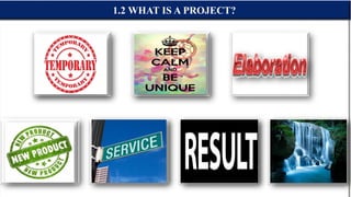 1.2 WHAT IS A PROJECT?
 