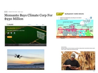 10
Ag Equipment: mobile networks
• Tractor and Implement(s) are acting as one network
• Always connected!
Cloud / Internet
 