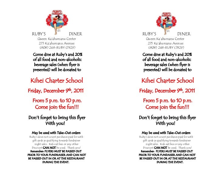 kihei charter school fundraiser flyer