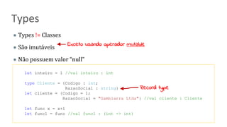 F sharp e o paradigma funcional | PPTX