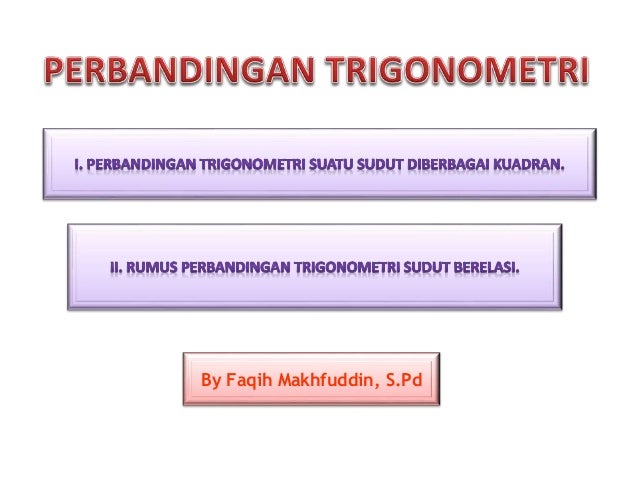 Perbandingan Trigonometri Smk K2013