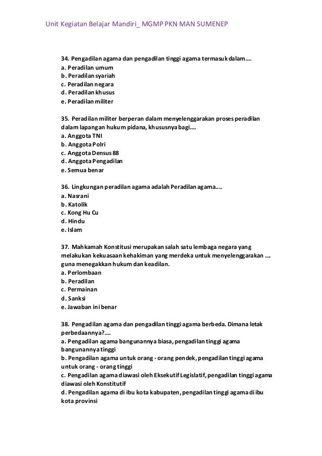 Kd 3 Sistem Hukum Dan Peradilan