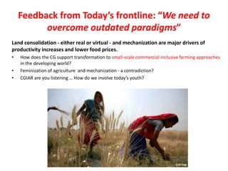 Food security system-level outcome: Progress, achievements, results