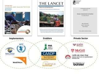 Improved nutrition and health system-level outcome: Progress, achievements, results