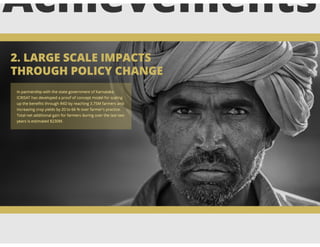 Sustainable managed natural resources system-level outcome: Progress, achievements, results