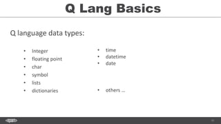 KDB database (EPAM tech talks, Sofia, April, 2015) | PDF
