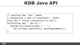 KDB database (EPAM tech talks, Sofia, April, 2015) | PDF