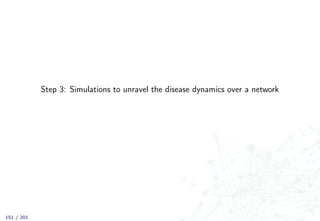 Step 3: Simulations to unravel the disease dynamics over a network
151 / 201
 