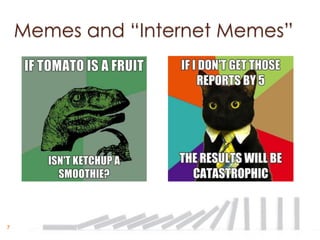 Memes and “Internet Memes”




7
 