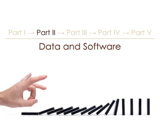 Part I → Part II → Part III → Part IV → Part V

         Data and Software
 