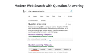 Modern Web Search with Question Answering
 