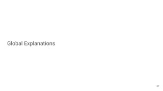 Global Explanations
67
 