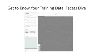 Get to Know Your Training Data: Facets Dive
 