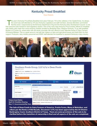 March - April 2020 • KDDC • Page 19
KDDC is supported in part by a grant from the Kentucky Agricultural Development Fund
C...