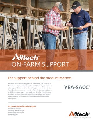 ©2020 Alltech, Inc. All Rights Reserved.
With the most researched yeast on the market, the Alltech On-
Farm Support progra...