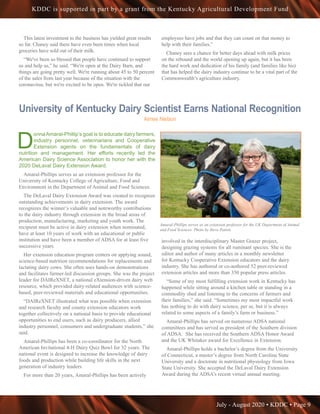 July - August 2020 • KDDC • Page 9
KDDC is supported in part by a grant from the Kentucky Agricultural Development Fund
Th...