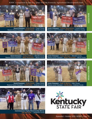 September - October 2020 • KDDC • Page 14
KDDC is supported in part by a grant from the Kentucky Agricultural Development ...