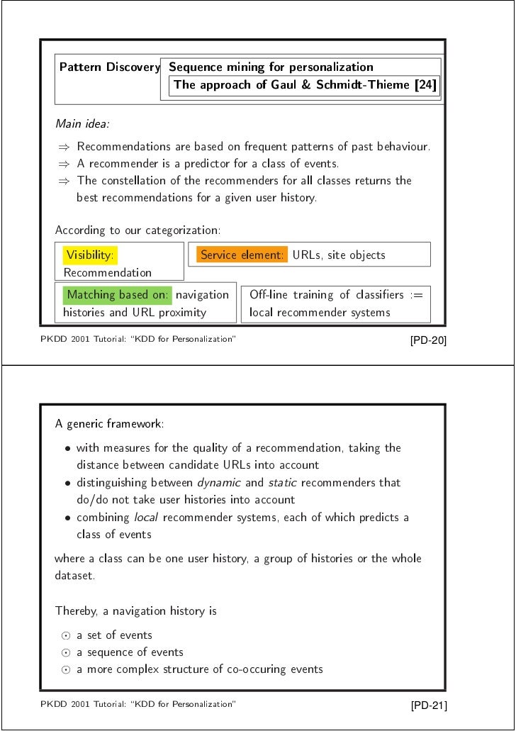 Kdd For Personalization